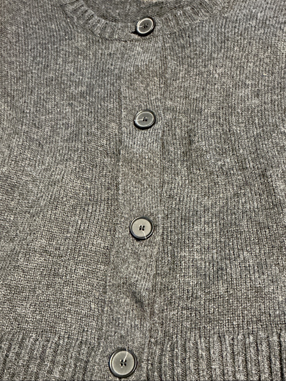 LOFT Charcoal Gray Button-Front Women's Cardigan - Picture 4 of 5